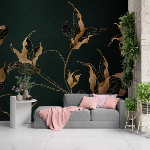 Exotic Golden Leaves