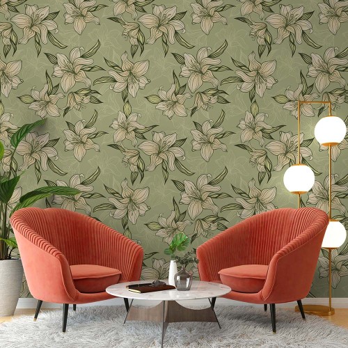 Lilies Contour Decorative