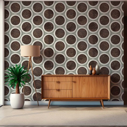 Wooden Mural Honeycomb