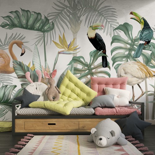 Flamingos and Toucans Garden